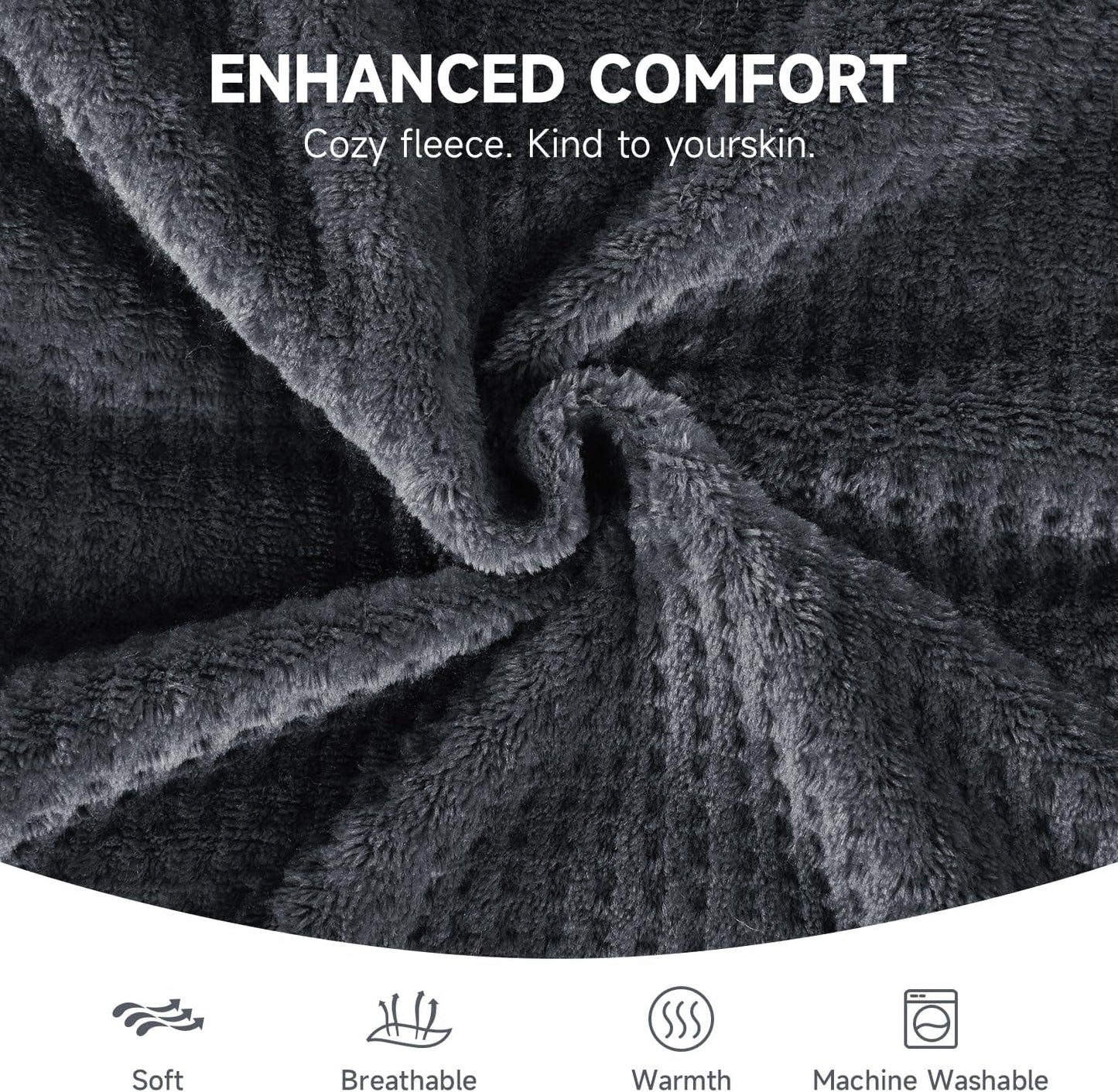 Heating pad for Neck - Wearable Electric Heating Pads for Back, Shoulder and Waist, Large Heat Pad with 4 Massage Modes & 2 Heat Levels, 24"x35", 4 Motor, Gray