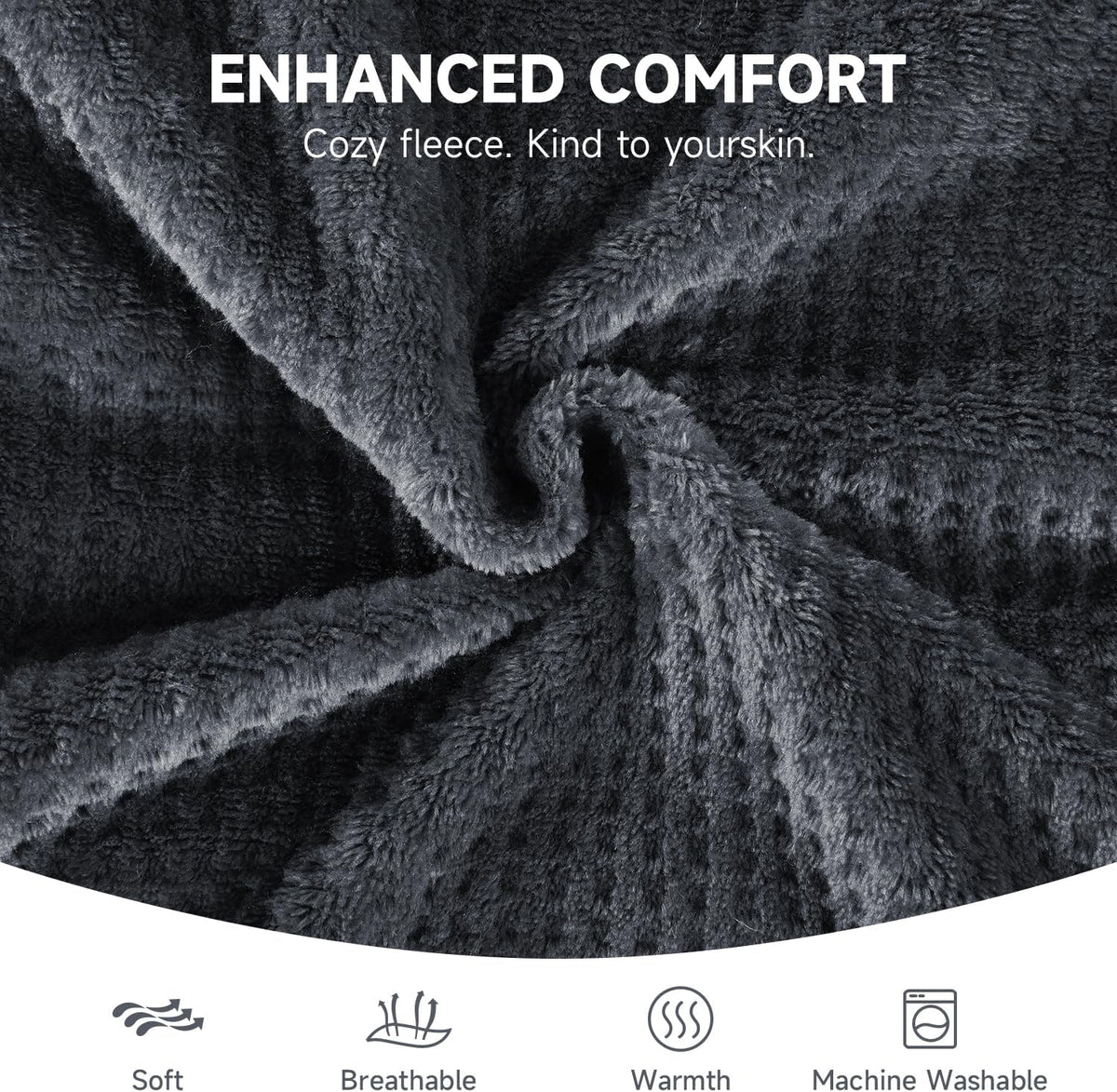 Heating pad for Neck - Wearable Electric Heating Pads for Back, Shoulder and Waist, Large Heat Pad with 4 Massage Modes & 2 Heat Levels, 24"x35", 4 Motor, Gray