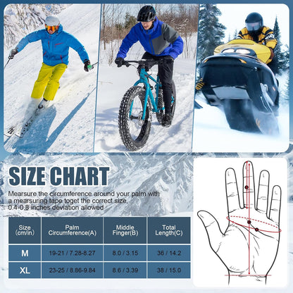 Heated Gloves for Men Women, Rechargeable Full & Half Hands Electric Gloves Heated Fingerless Touchscreen Gloves Heated Winter Hand Warmer for Work Cycling Skiing Outdoor Snow