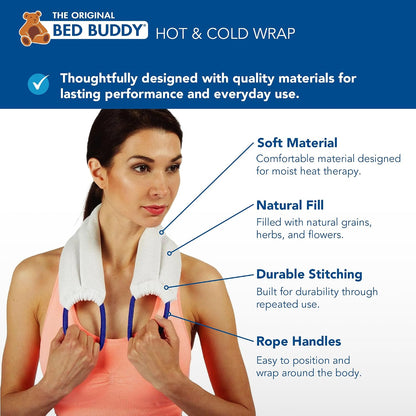 Carex Bed Buddy Heat Pad And Cooling Neck Wrap - Microwave Heating Pad For Sore Muscles - Cold Wrap Pack For Aches and Pain