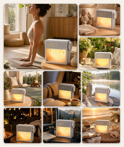 Rechargeable Sunrise Alarm Clock with Sound Machine and Night Light