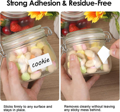MaxGear 1000 Removable Freezer Labels 1x2 Inch | Waterproof Oil Resistant Stickers, No Residue for Food Containers, Pantry Jars, Organization Meal Prep, 1 Roll