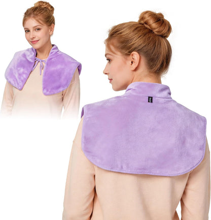 Microwavable Neck Heating Pad for Shoulders, Back and Chest | Warm & Cooling Plush Shoulder Weighted Heating Pad, Adjustable Comfort Fit For Women And Men For Home & Office