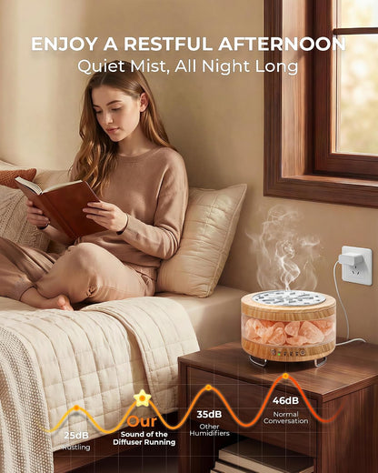 Essential Oil Diffuser with Himalayan Salt Lamp, Scent Diffusers for Home