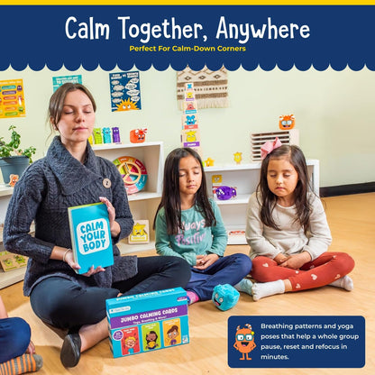 Open The Joy Jumbo Calming Cards, SEL Mindfulness Cards for Kids 3+