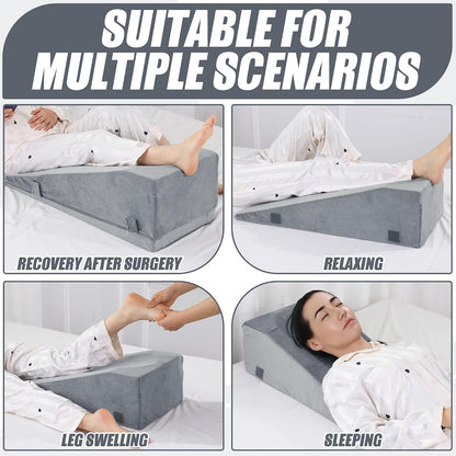 ROYALAY Leg Elevation Pillows for After Surgery, Adjustable Height Knee Surgery Recovery Equipment, Knee Replacement Recovery Aids for Hip Ankle Pain Relief Patent Pending