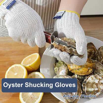 Dowellife Cut Resistant Gloves A9 Maximum Protection - Food Grade Kitchen & Chef Gloves for Food Prep, Knife Cutting, Mandoline Slicing, Butcher, Oyster Shucking, Fish Handling (Medium)
