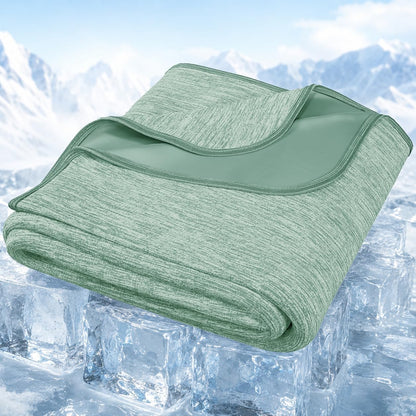 Cooling Blanket Queen Size for Hot Sleepers, Q-Max >0.4, 90 x 90 Inch, Grey