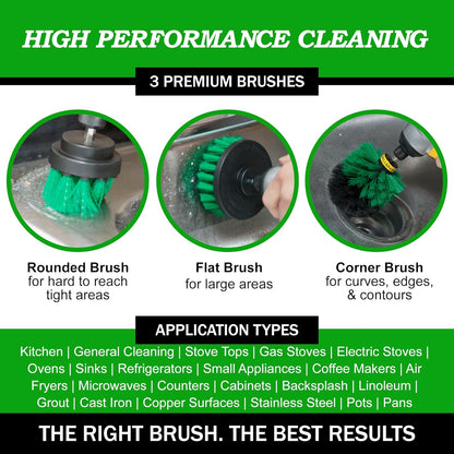 Cordless Power Spin Scrubber Drill Attachment - Electric Dish Scrubber Spin | Medium Drill Brush Attachments for Cleaning Tile, Grout, Dishes, Pots, Pans, Air Fryers, Fish Tanks, Boat Seats & Boat Hulls