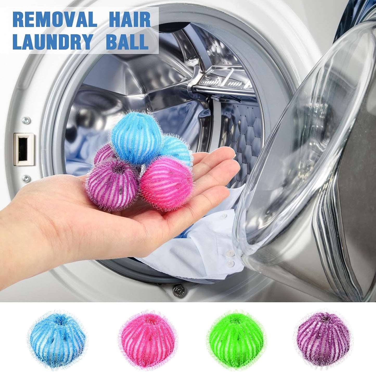 Blulu 18 Pieces Pet Hair Remover for Laundry, Classic Color | Reusable Washing Machine Hair Catcher Pet Dog Cat Fur Catcher Lint Remover from Laundry