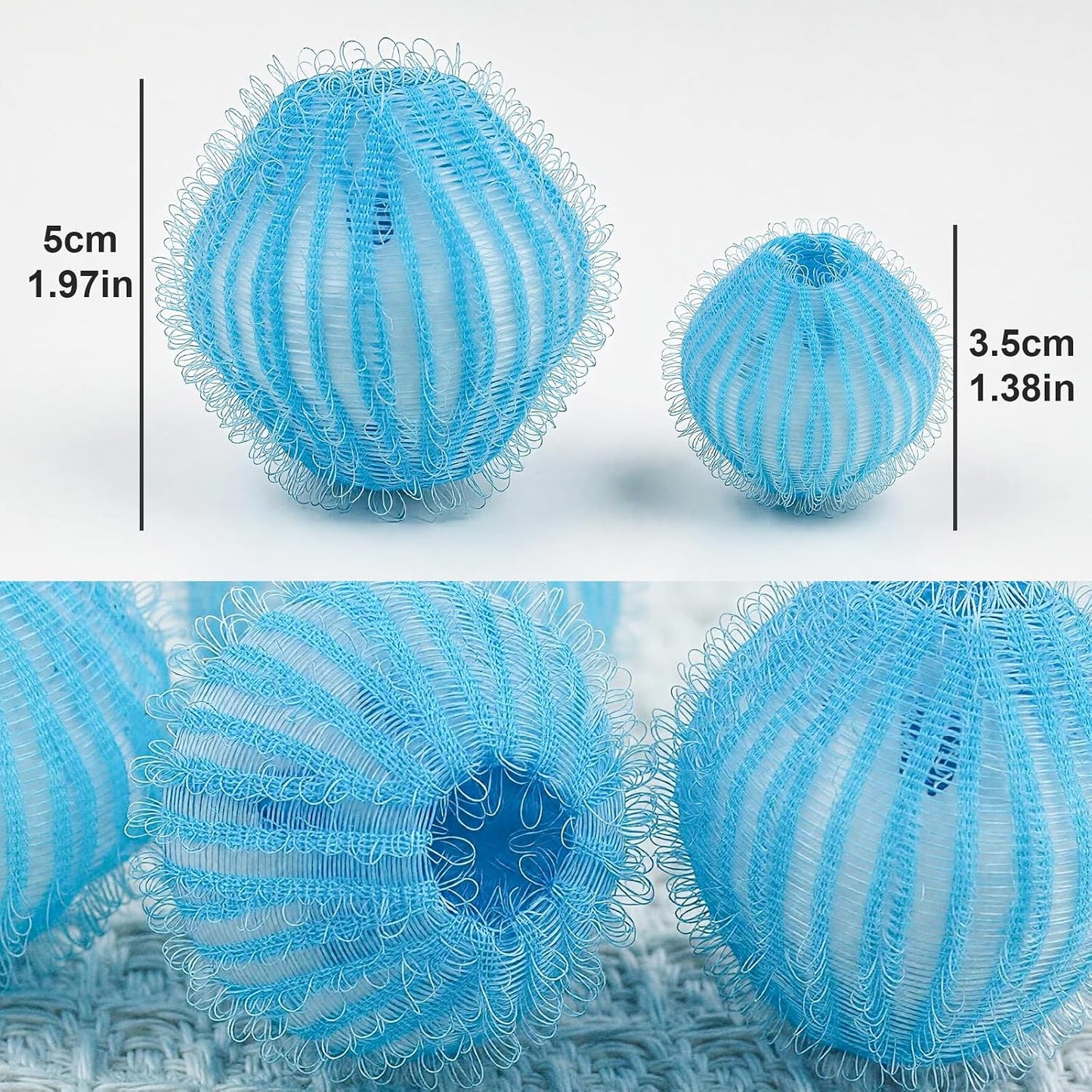 20Pcs Pet Hair Remover for Laundry, 1.4 inch Mini Ball Lint Traps | Effective Dryer Ball for Cat Dog Pet Hair in Clothes,Sheets,Towels, Lint Catcher for washing Machine Without Damaging Fabrics
