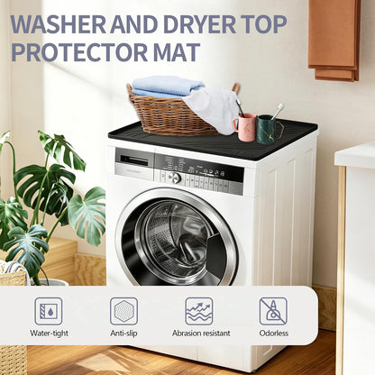 Washing Machine Pan, Drain Pan, Large 33×30/4 LBS Silicone Drain Pan, Waterproof Non-Slip Drip Tray with Raised Edge, Anti-Vibration Floor Leak Protector for Washer, Dryer and Laundry Room