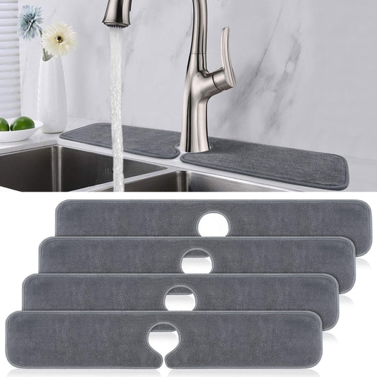 PoYang Faucet Mat for Kitchen Sink Splash Guard, Long 24x5 Inch