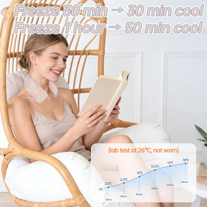 High-Efficiency Solid Cooling Gel, Reusable Ice Pack, Flexible Cold Compress, Leak-Proof, Pain Relief, for Head, Face, Neck, Knee, Shoulder...(220g, 15.7” x 2.6”)