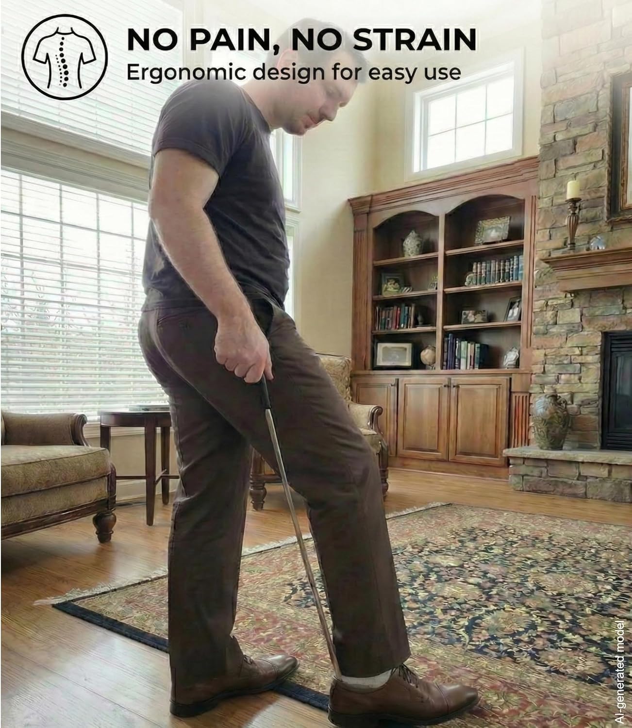 FALKON Shoe Horn Long Handle- Metal Shoe Horn Sets for Men, Women and Children, TSA Friendly