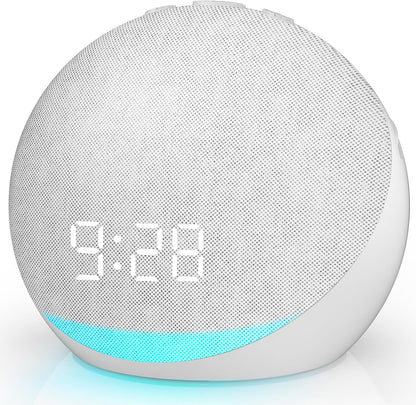Sound Machine Alarm Clock for Bedroom: 25 Natural Sleep Sounds | White Noise Machine for Adults Kids Baby - Gentle Wake Up Alarm with Bluetooth Speaker - Putty