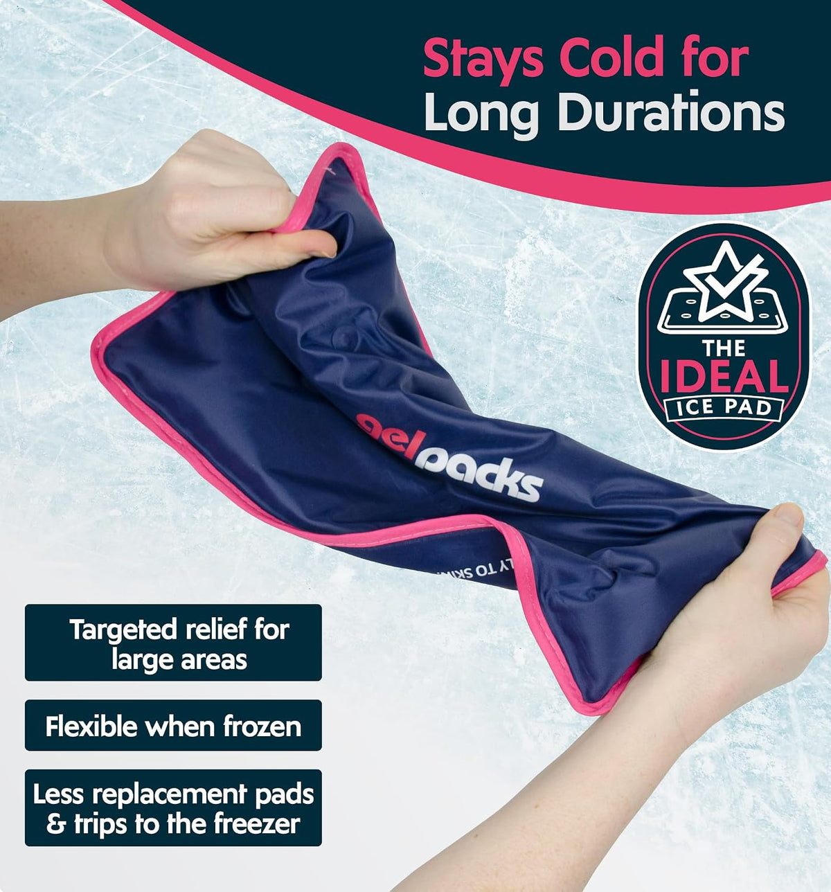 Extra Large & Reusable Ice Pack (15 x 23.5 inches, XL) for Maximum Back and Full Body Pain Relief from Injuries, Swelling, Bruises, Sprains | Ice Blanket for Sleeping & Physical Therapy | By Magic Gel