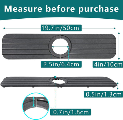 Water Absorbing Stone Kitchen Sink Mat Faucet Splash Guard for Bathroom | Quick Dry, Raised Feet, Diatomaceous Earth, Stone Faucet Mat, Sink Protector for Counter, Sink Accessories, Bathroom Decor