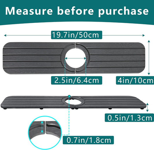 Water Absorbing Stone Kitchen Sink Mat Faucet Splash Guard for Bathroom | Quick Dry, Raised Feet, Diatomaceous Earth, Stone Faucet Mat, Sink Protector for Counter, Sink Accessories, Bathroom Decor