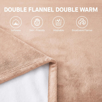 Sealy Electric Blanket Throw 50×60, Flannel to Sherpa, Charcoal