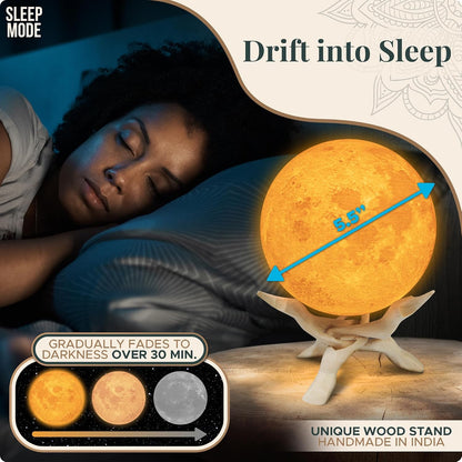 Mind-Glowing Night Safety & Bedtime Serenity Set: Toilet Light with Motion Sensor (2 Pack) & Zen Moon Lamp