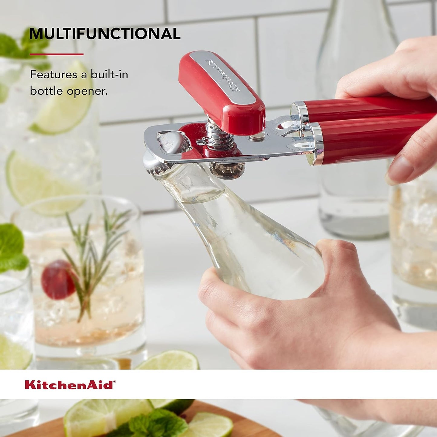KitchenAid Gourmet Multifunction Can Opener/Bottle Opener, 8.36-Inch, Pistachio