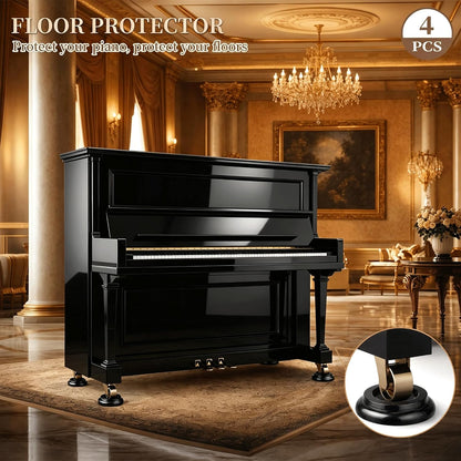 Caster Cups,Piano Caster Cups Furniture Coasters for Hardwood Floors Wood Floor Protectors for Furniture Piano Floor Protectors (Natural)
