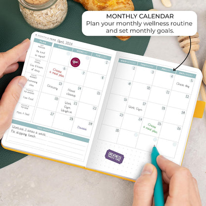 Clever Fox Food Journal for Women & Men, Weight Loss Tracker, Aquamarine