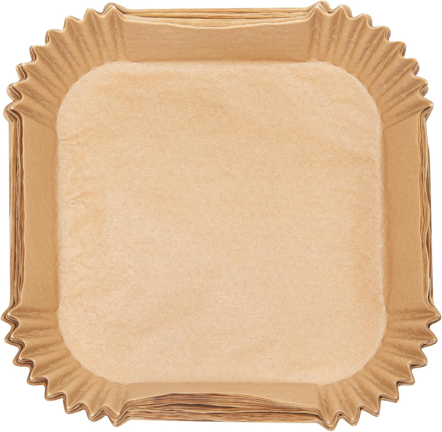 Restaurantware-Pastry Tek 8.1 x 5.5 x 1.8 Inch Air Fryer Liners, 100 Rectangle Air Fryer Baskets - No-Stick Silicone Coating, Unbleached, Food-Grade Paper Liners, For Steamer, Microwave, Oven