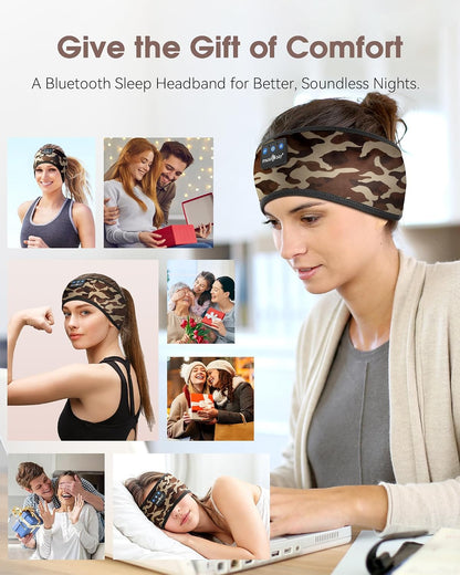 MUSICOZY Sleep Headphones Bluetooth Headband Headphones for Side Sleepers