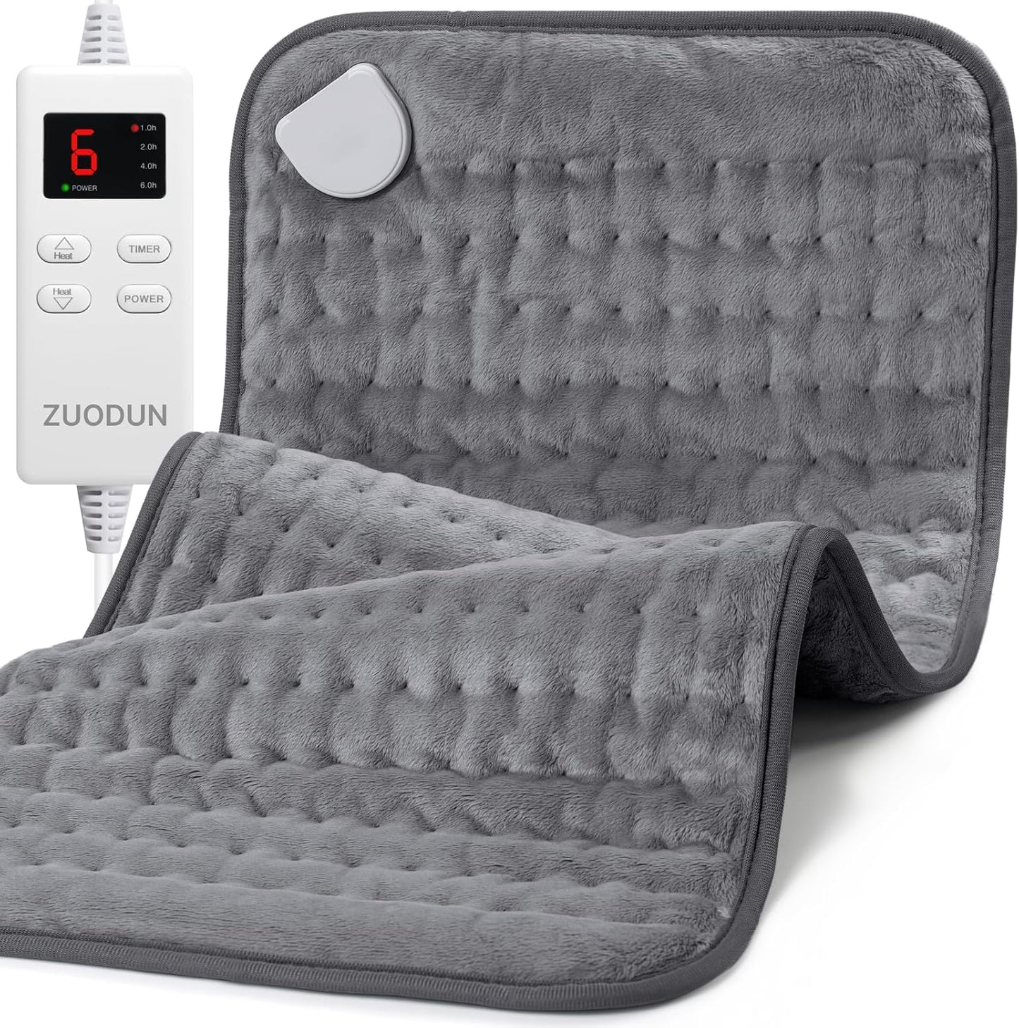 Heating Pad for Back, Neck, and Shoulder Pain Relief, Electric Heat Pad with 6 Heat Levels, Moist Heat Option, Auto Shut-Off, Birthday Christmas Gift for Women Men Mom Dad Grandma, Gift for her