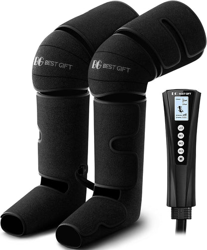 Fathers Day Dad Gifts for Husband, Men, Mom, Wife, Women, Her Him, Mothers Day, Christmas, Valentines Day Air Compression Massager with Heat for Comprehensive Leg and Foot Therapy, Helpful for Relax