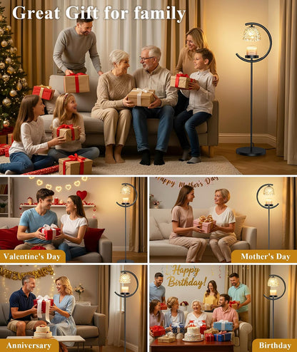 seenlast Candle Warmer Floor Lamp with Timer and Dimmer