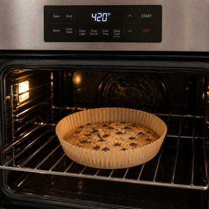 Restaurantware-Pastry Tek 8.1 x 5.5 x 1.8 Inch Air Fryer Liners, 100 Rectangle Air Fryer Baskets - No-Stick Silicone Coating, Unbleached, Food-Grade Paper Liners, For Steamer, Microwave, Oven