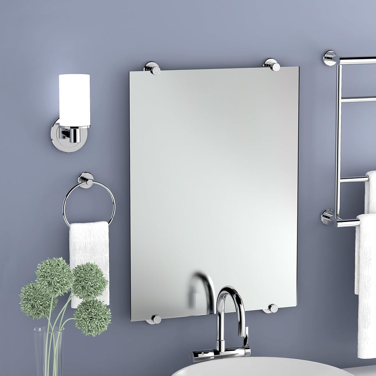 Gatco 1420 Latitude II Toilet Paper Holder with Shelf, Wall Mounted Bathroom Tissue Holder, Chrome