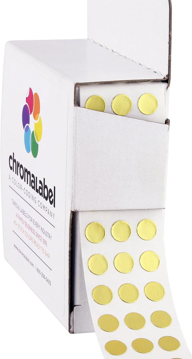 Dark Blue, Red & Yellow Dots, 1/4 Inch, 1000/Box Each Color | Writable Semi-Gloss Circle Labels in Dark Blue, Red and Yellow for Offices, Retail and Classrooms. Made in USA - Colors B
