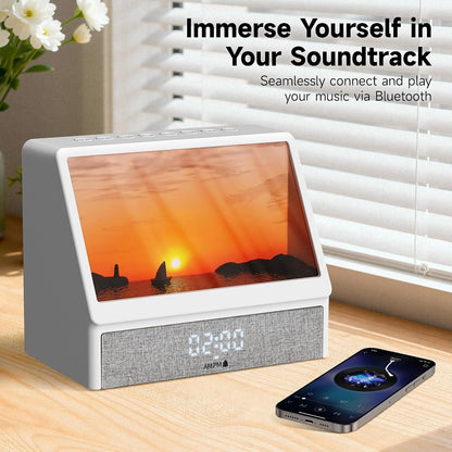 Sunset Alarm Clock，Natural Wake-Up Light White Noise Machine