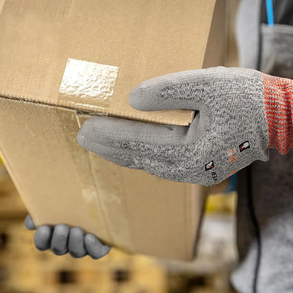 Schwer 12 Pairs A5 Cut Resistant Gloves, Non PFAS & Fiberglass，CR3088, L | Non PFAS Fiberglass, PU Coating, Strong Grip, Abrasion Resistant, for Glass Cutting, Warehouse Handling, Gardening Work