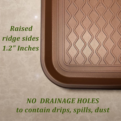 Large Multifunctional Boot Tray 2 Pack Boot Mat Washable Indoor or Outdoor Tray Mat Doormats for Shoes Boots Plants Pots Paint Tins Pet Bowls Car Storage, 30 x 15 x 1.2 Inches