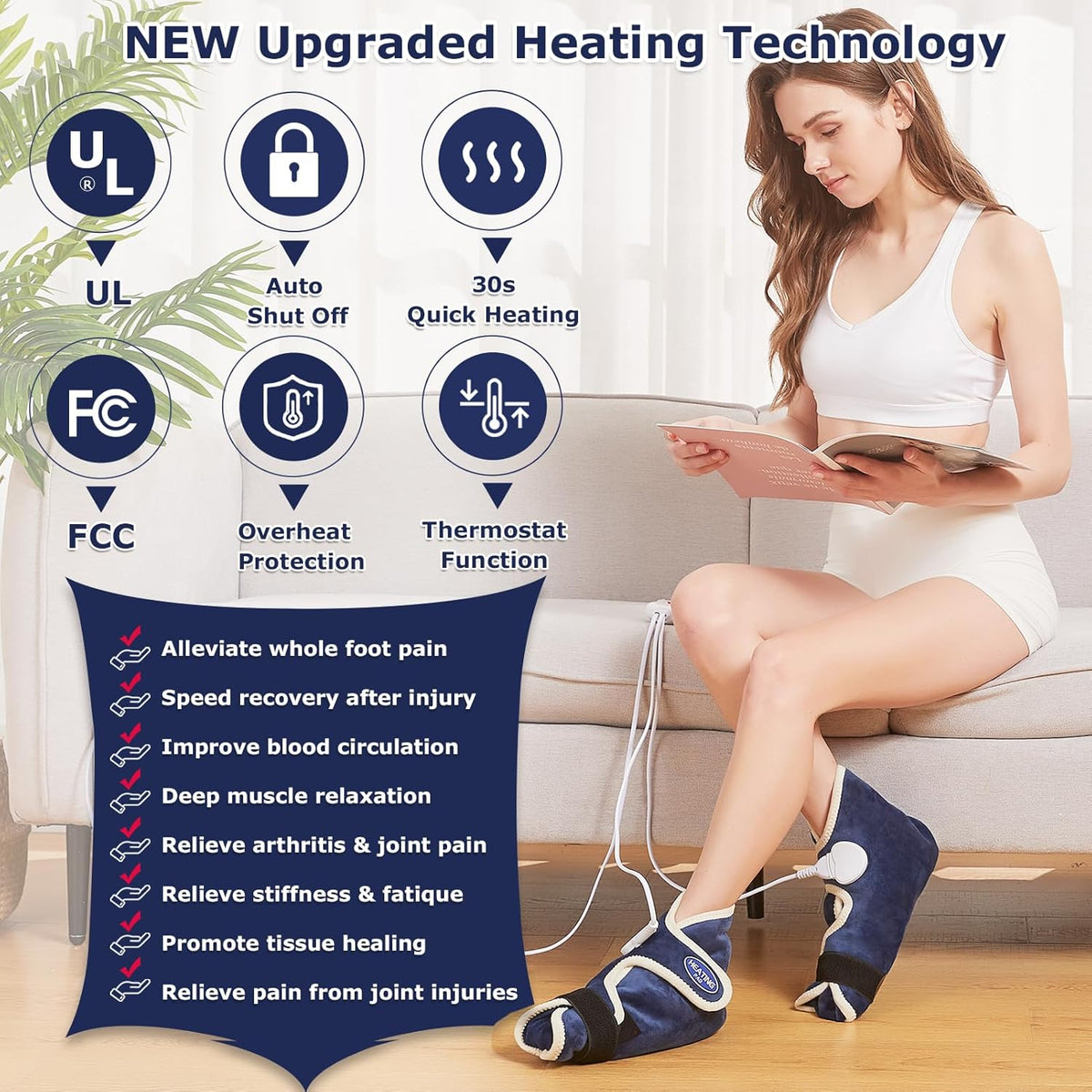CAMECO Electric Neck Heating Pad for Pain Relief, 86℉-158℉ & 30S Heating Heated Neck Wrap Warmer for Soreness Stiffness, Super Soft Heated Scarf, Neck Heat Pad, Auto Shut-Off Timer, Gifts for Women