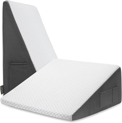 Cozymaker 10" Leg Elevation Pillows for Swelling, Cooling Gel Memory Foam Wedge Pillows for After Surgery, Sciatica Back Knee Hip Ankles Pain Relief, Leg Pillows for Sleeping