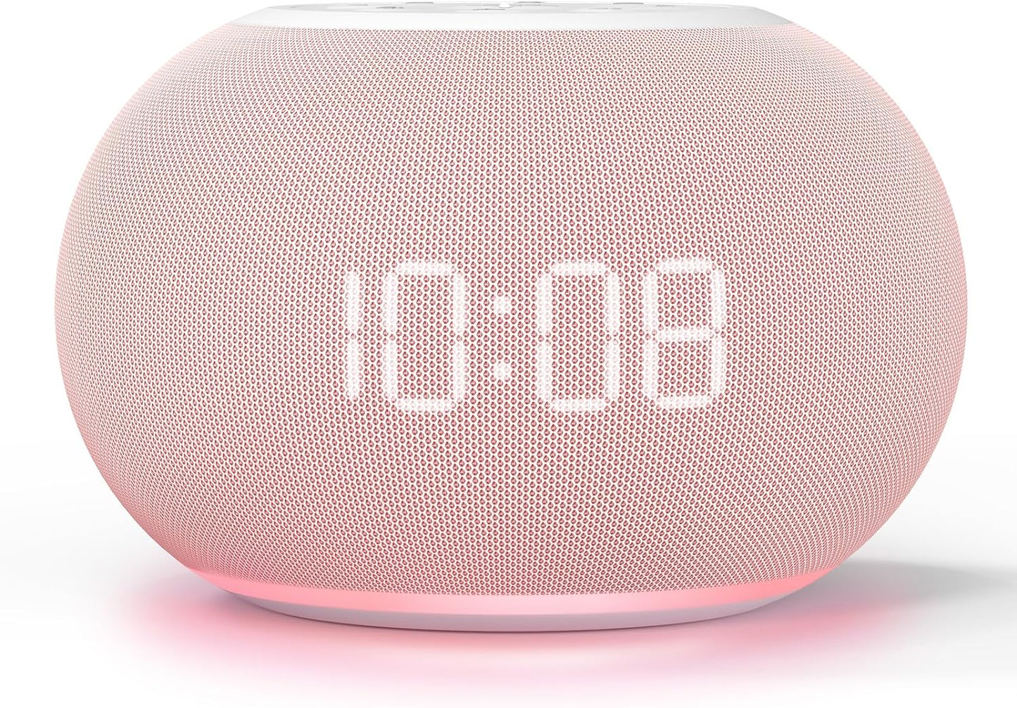 REACHER Auto Dimmable Sound Machine Alarm Clock with Night Light for Girls | 20 soothing sounds, sleep timer, precise volume, soft night lights, auto-dimming display, cute white noise soother for kids