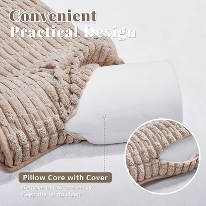 Headrest and Support Pillow,Recliner Pillow for Neck, Head, or Foot for Office or Massage Chairs, Neck Pain Relief and Cervical Support. Nonslip, Zipped Cover.(Cream, 5.5" Wx13 Lx3 H)