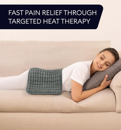 GENIANI Back Pain & Relaxation Gifts for Women – Electric Heating Pad for Back, Neck & Shoulders, Soft Microplush Electric Throw Heating Pad for Period Comfort, Fast Heating, Auto Shut Off, 12"x24"