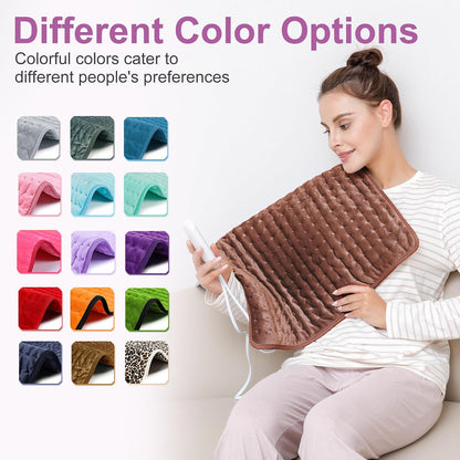 Heating Pad,Heated Blanket,Heating Pad for Back Neck,Grey,24x12 Inch | Electric Heating Pad,Dry/Moist Heat Heating Pads,Heating Pads for Shoulder,Abdomen,Heat Pad for Women Men,Birthday Gift