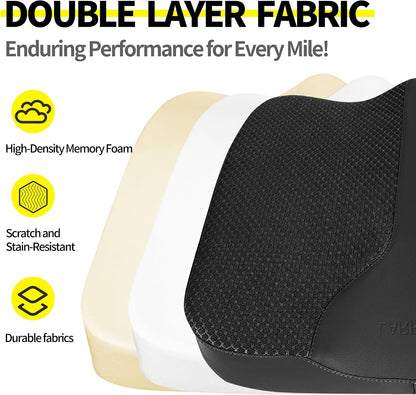 Car Seat Cushion - Comfort Memory Foam Seat Cushion for Car Seat Driver, Tailbone (Coccyx) Pain Relief, Car Seat Cushions for Driving (Gray)