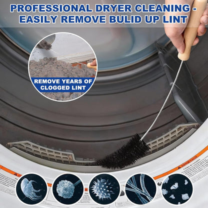 Sealegend Dryer Vent Cleaner Kit with Vacuum Hose Attachment & Brush Blue | Fits Most Vacuums, Loosens Stubborn Lint & Removes Hidden Dust, for Dryer Vents, Refrigerator Coils & Narrow Gaps
