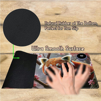 Heated Desk Pad Heated Large Mouse Pad, Electric Quickly Warm Desk Mat with 3 Levels Heating 3 Hours Auto Shut-Off, 31.5" x 13" Warm Gaming Mousepad Hand Foot Warmer, Baby Elephant