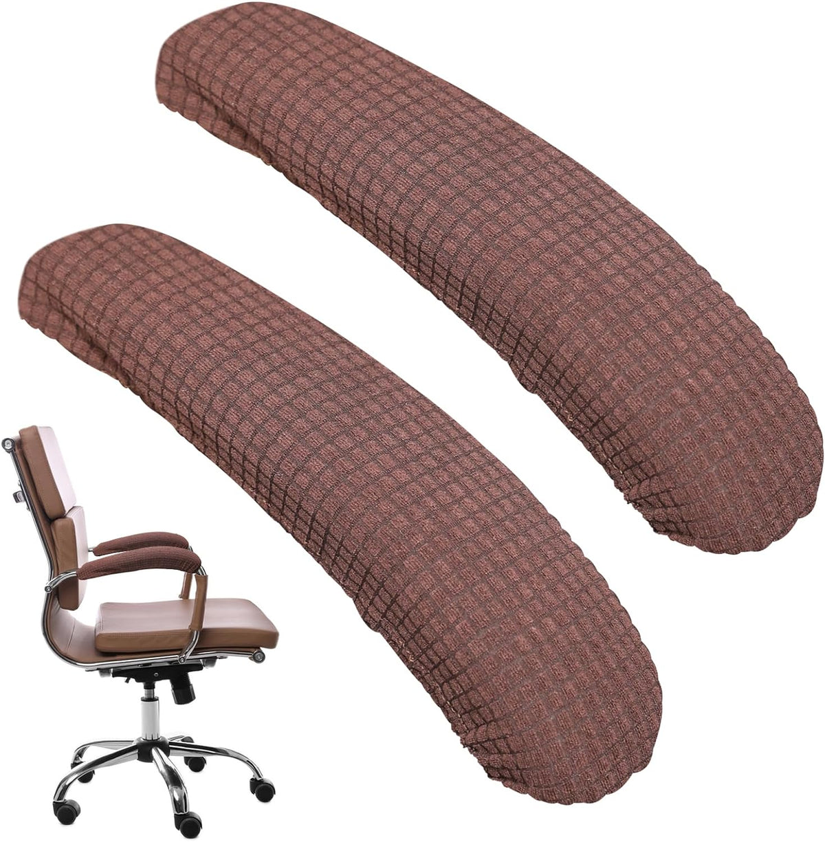 Vin Beauty Office Chair Armrest Covers, 2Pcs Office Removable Arm Rest Covering, Elastic Chair Armrest Covers, Office Seat Hand Rest Protector, Arm Covers Protectors for Office Chair(Black)