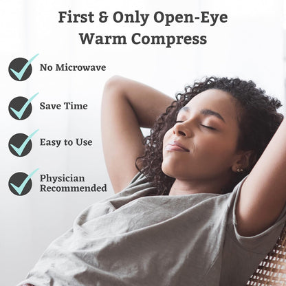 Reusable Open Eye Heated Mask Compress for Dry Eyes and Styes